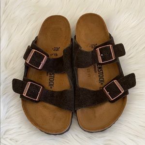 Birkenstock Sandals - Mocha Arizona Suede